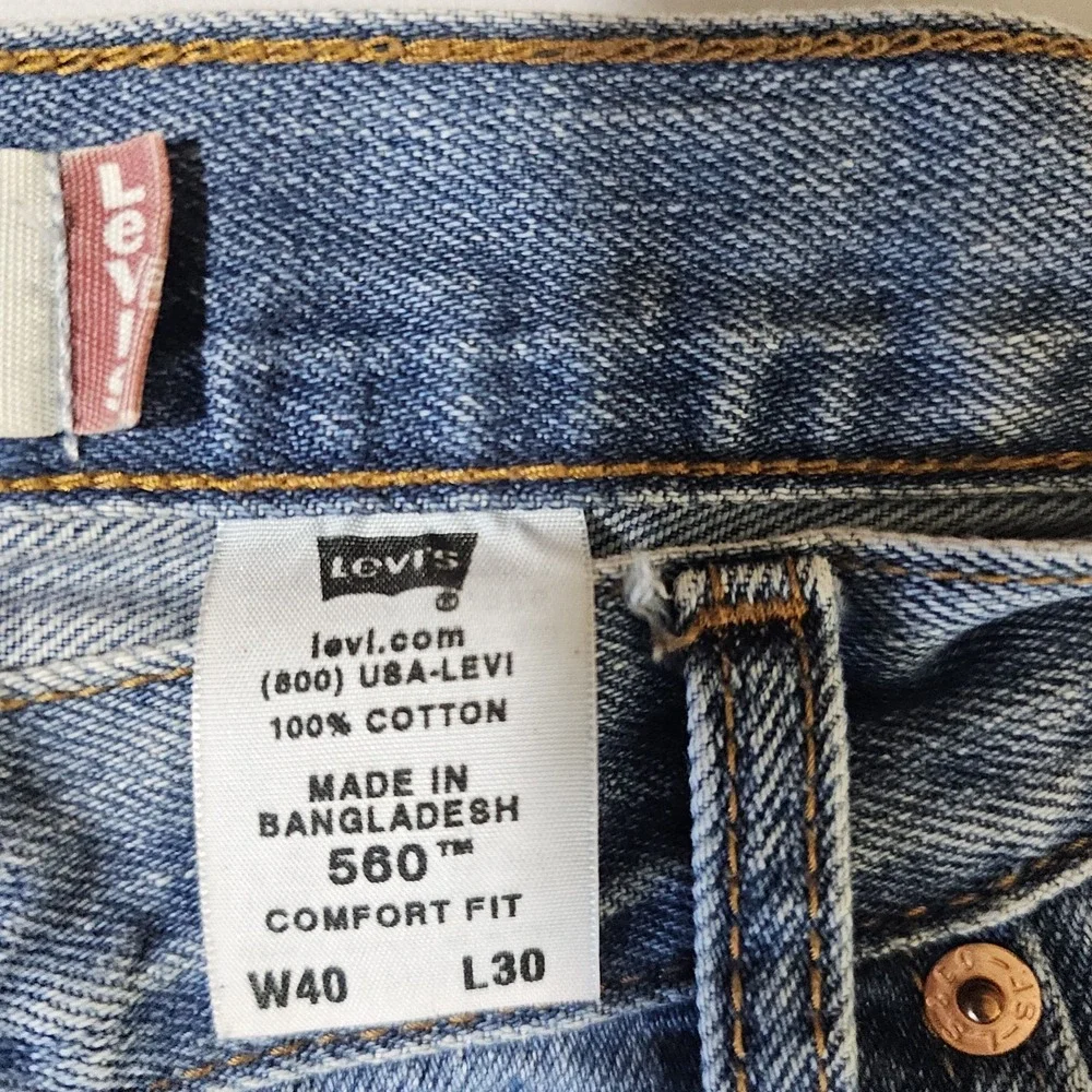 Vintage Levis 560 Mens 40x30 (28.5) Wide Leg Comfort‎ Fit Baggy Tapered Cotton